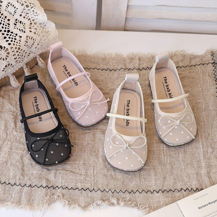 Cute Polka Dot Mesh Shoes for Girls