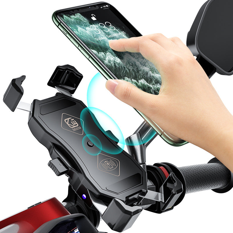 Porte-téléphone mobile charge sans fil de moto 15W