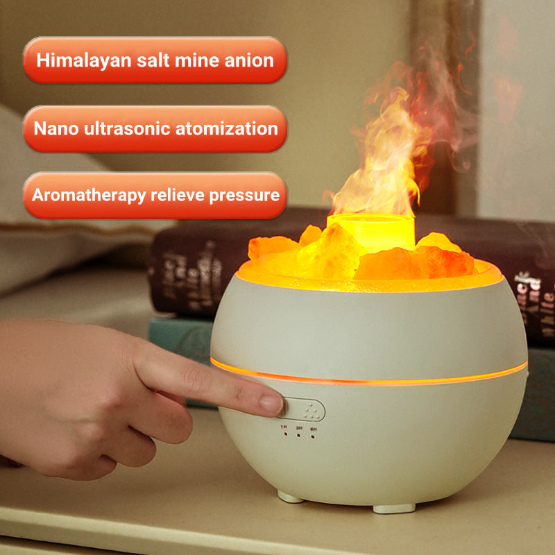 Simulacre de pierre de sel Flame Aromathérapie Machine