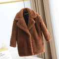 Manteau de cachemire en fourrure épaissé
