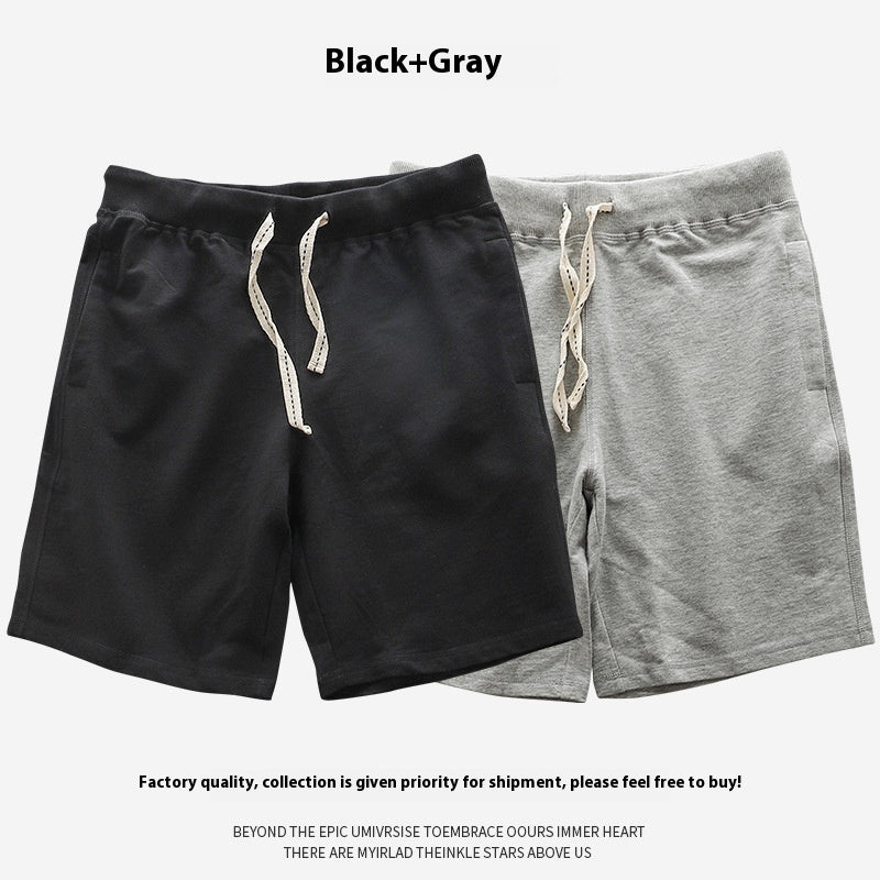 Lose Outer Wear Khaki Solid Color Casual Short homme