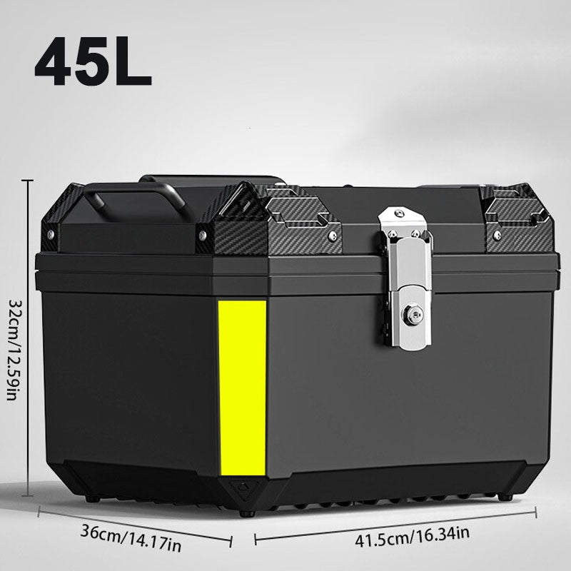Boîte à bagages supérieure arrière de la moto 45L Case porte-voix avec noir réfléchissant