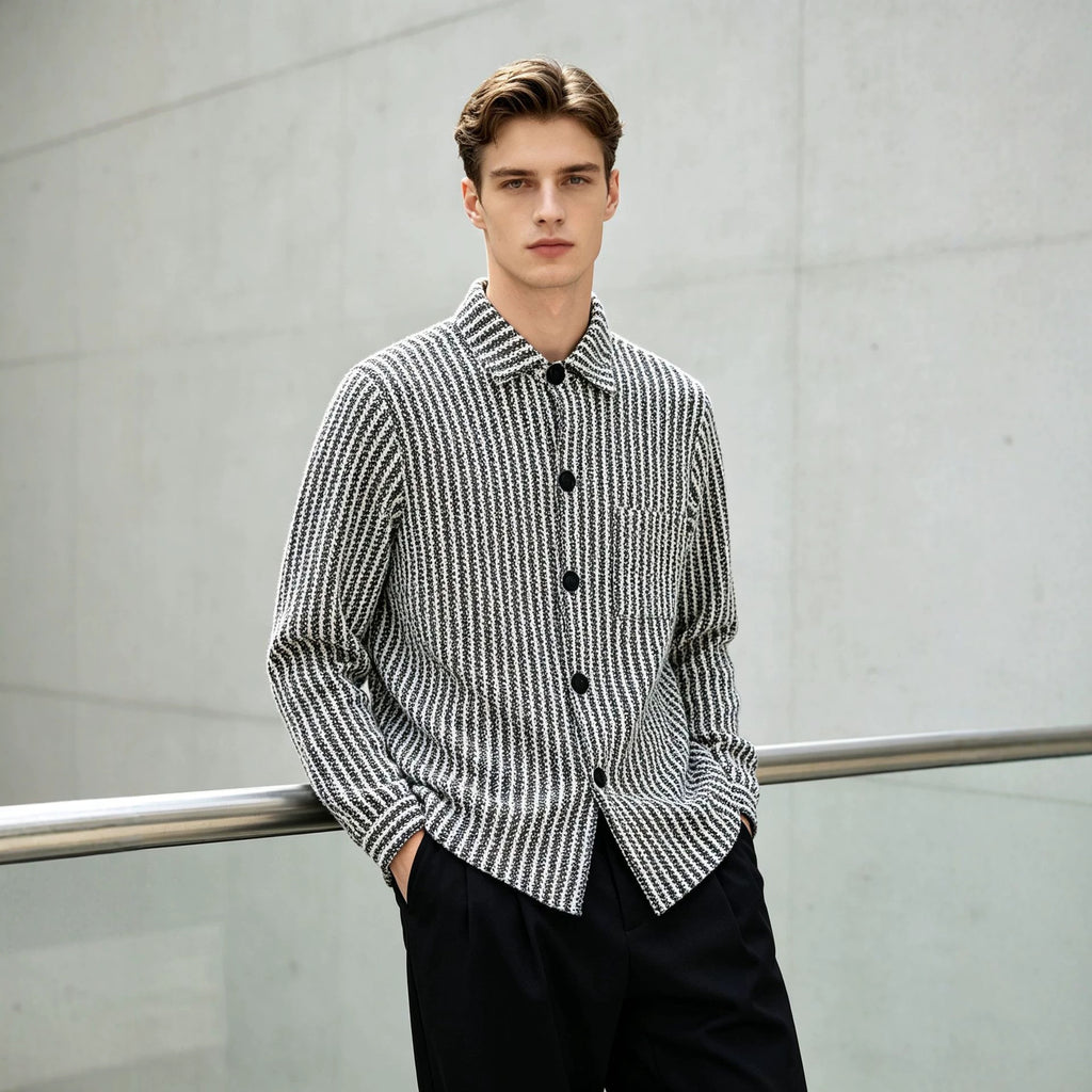 Veste rayée Homme Retro Chanel-Style