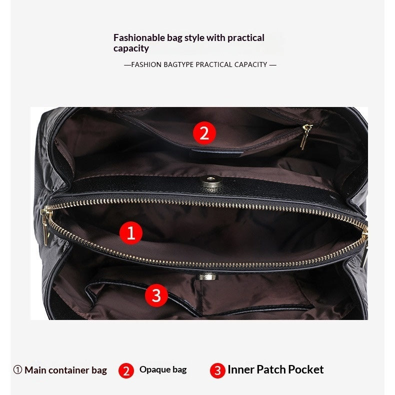 Sac d'épaule texturé à mi-âge