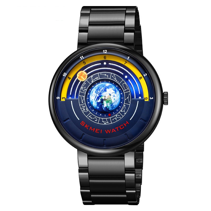 Trendy Quartz Watch Cool Blue Starry Dial