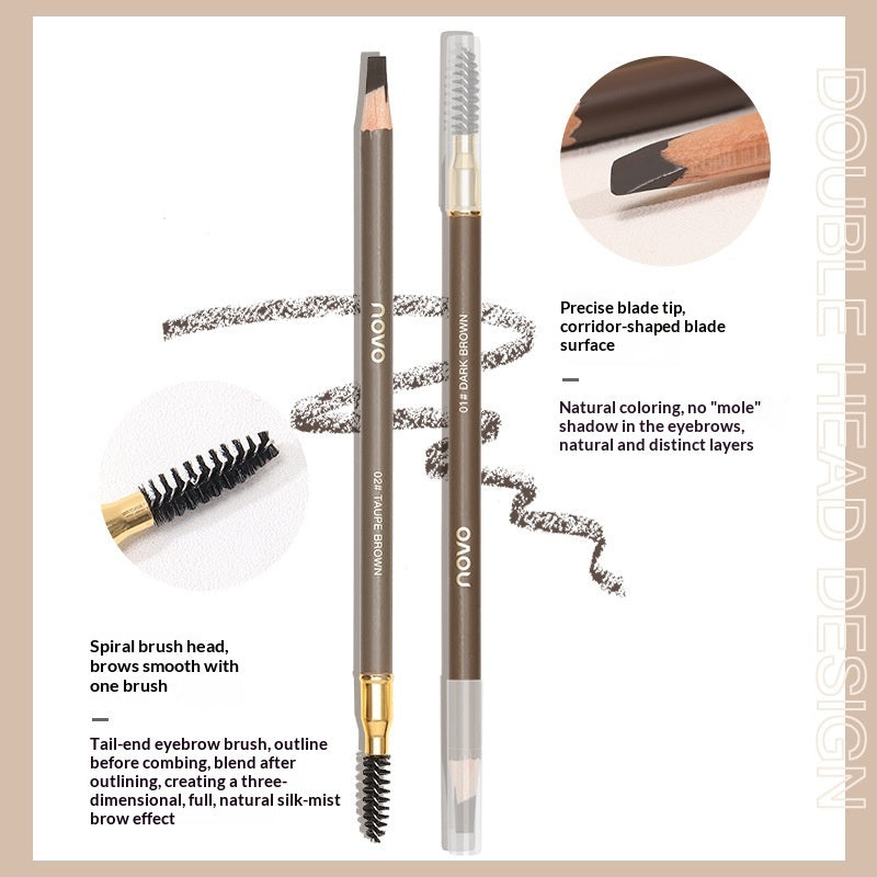 Pencil à sourcils à double extrémité à l'épreuve des boues de machette