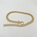 Ceinture de taille de chaîne en métal pour les femmes