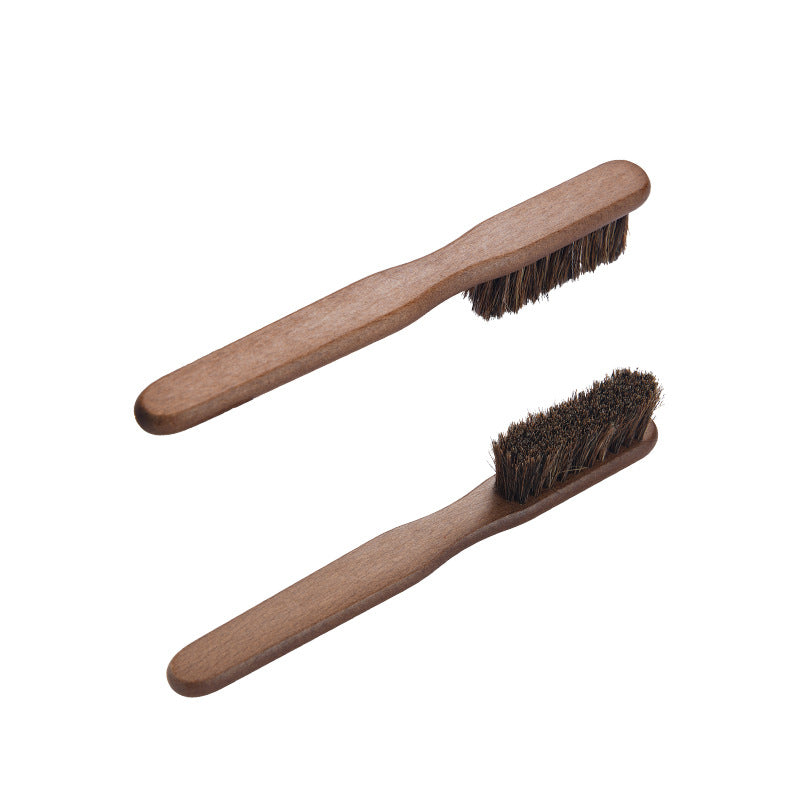 Brosse à chaussures en hêtre de hêtre de hêtre huilé et dépoussiéré