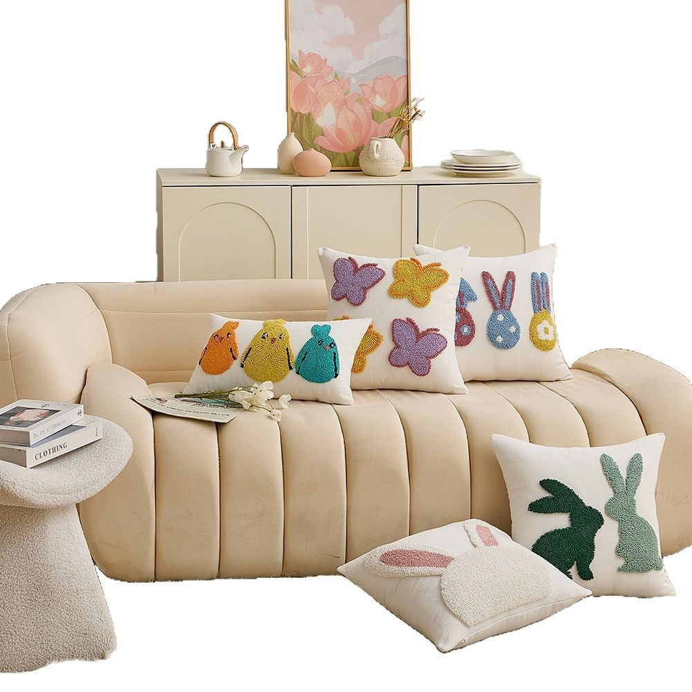 Pillowcase de Pâques avec boucle Terry Broderie