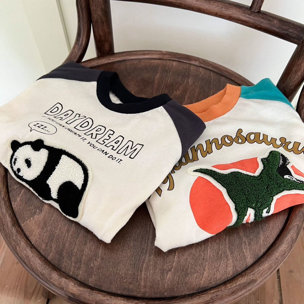 T-shirt en coton printemps et automne pour enfants Manche longue garçon