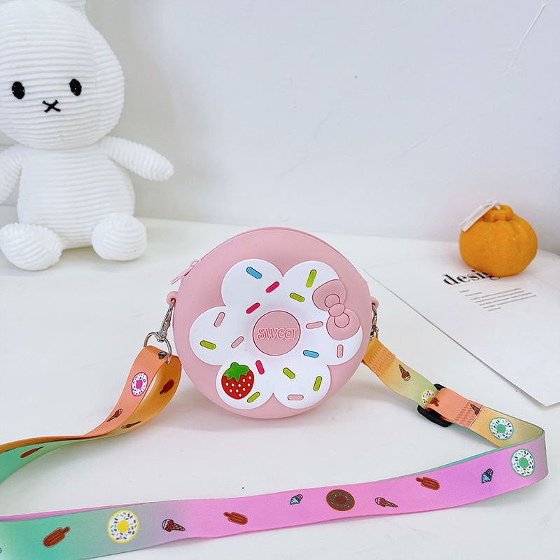 Silicone Changement pour les enfants Sac à bandoulière à donut de fruits