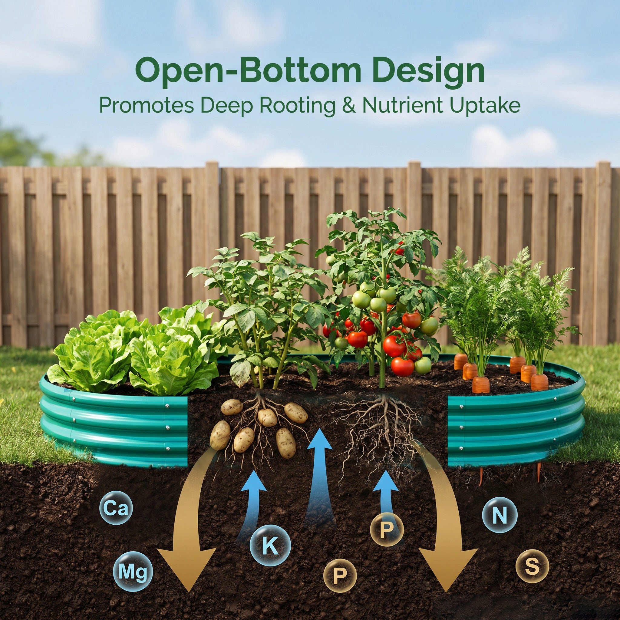 Lit de jardin surélevé galvanisé 8x4x1ft - Boîte de planteur métallique pour légumes