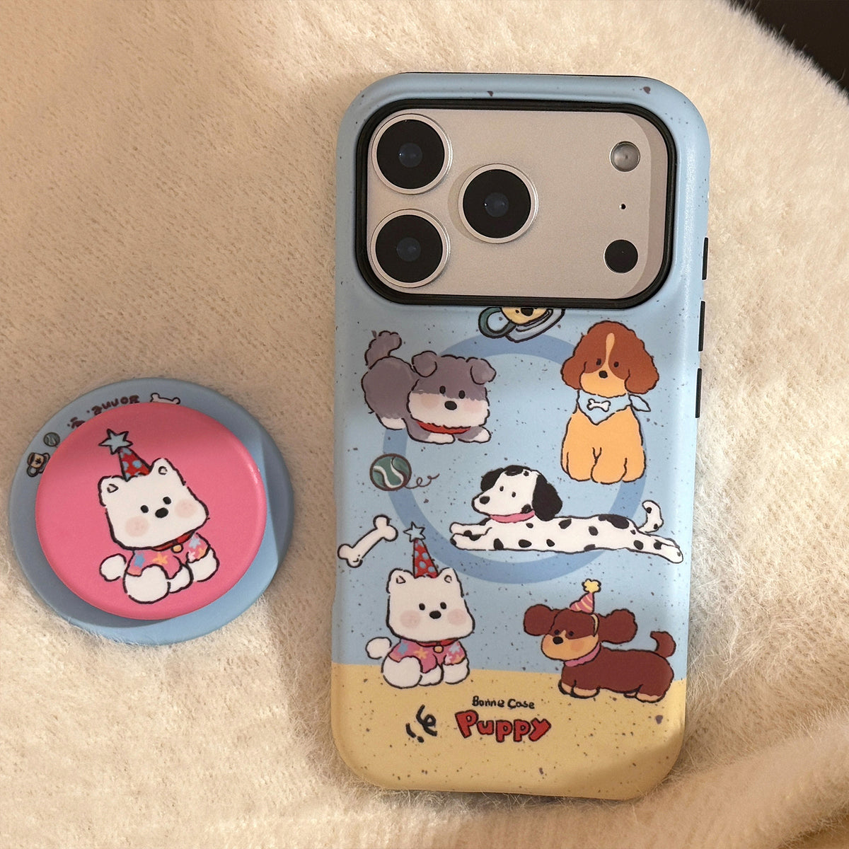 Cute Dog Magnetic Stand Phone Case