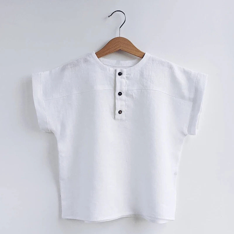 T-shirt en coton à manches courtes Mori Style avant Mince