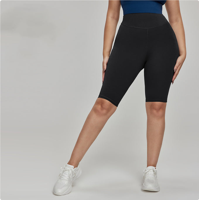Nylon Plus Taille Short sportif Haute taille