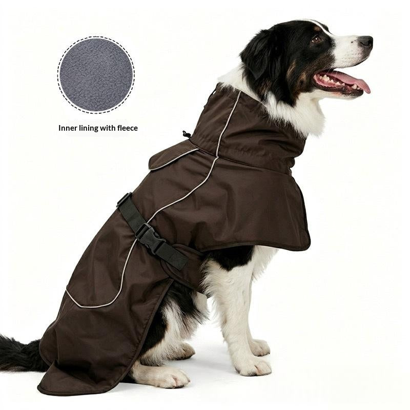 Vêtements de chien d'hiver Fleece-lined Warm Windbreaker