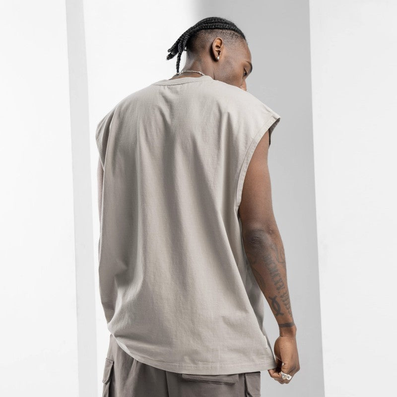 Undershirt en coton massif pour homme Saison d'été