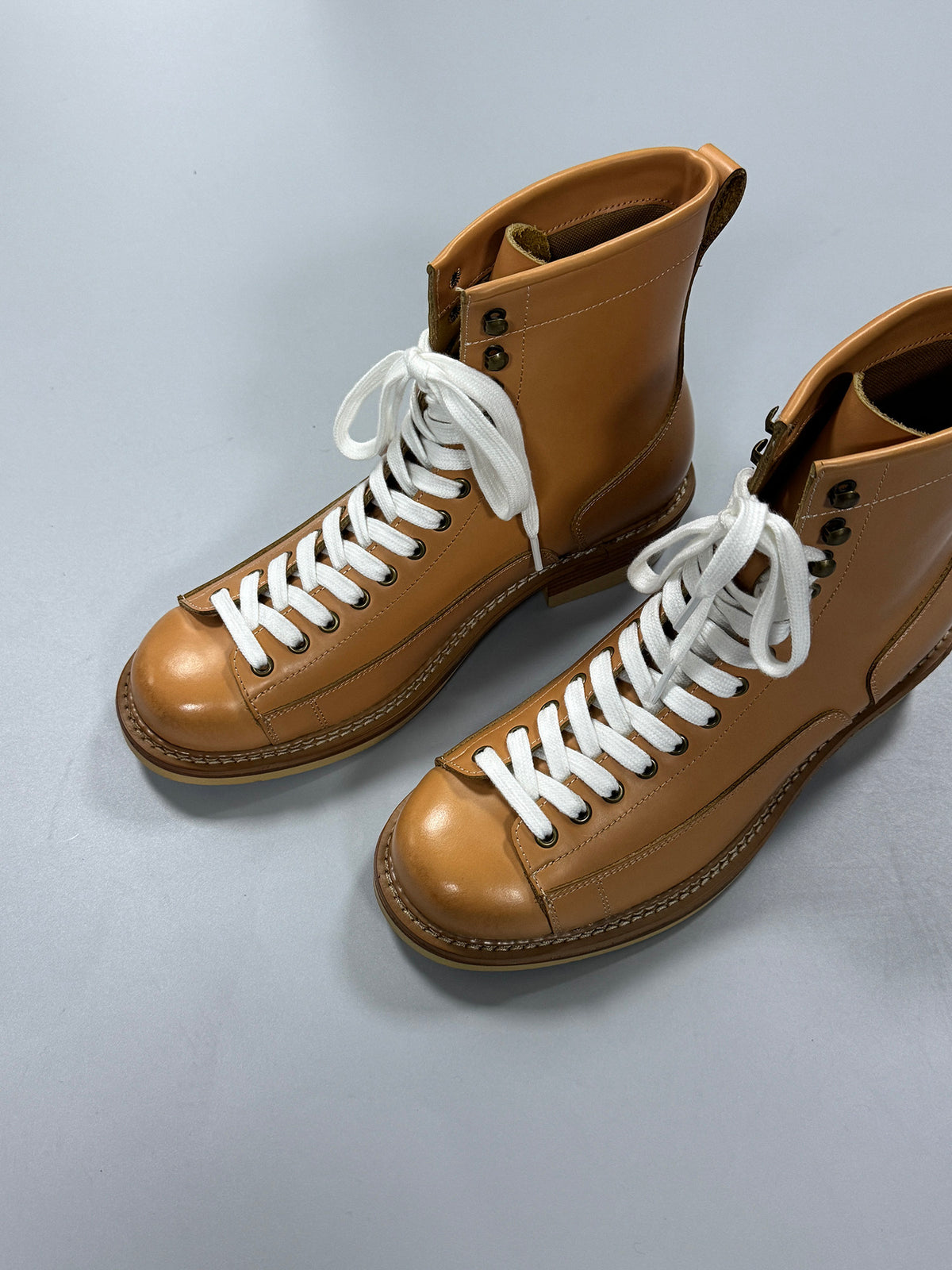 Hommes Trendy Bottes de cheville à peau rousse Randonnée et style britannique