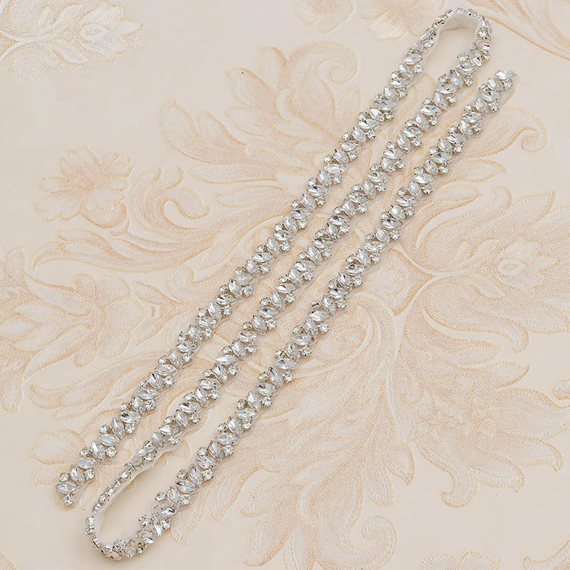 Strass Applique robe de mariée taille bijoux