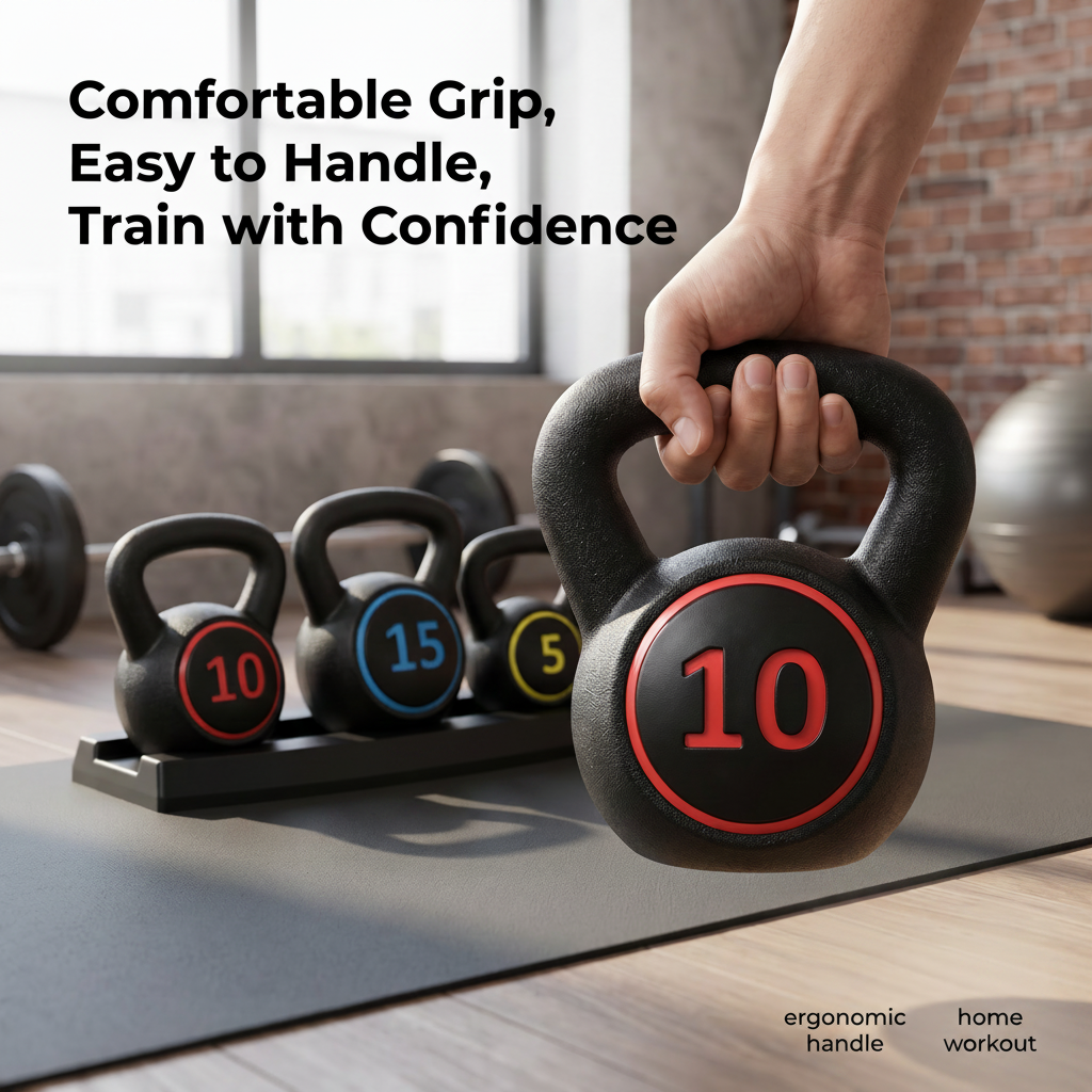 Set de kettlebell avec rack