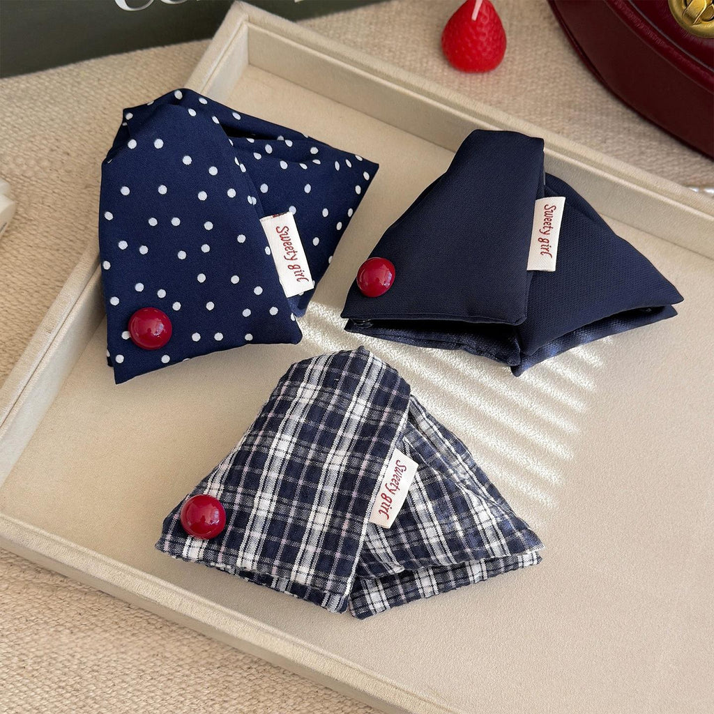 Placage de cheveux bleu Polka-Dot Triangle pour les femmes