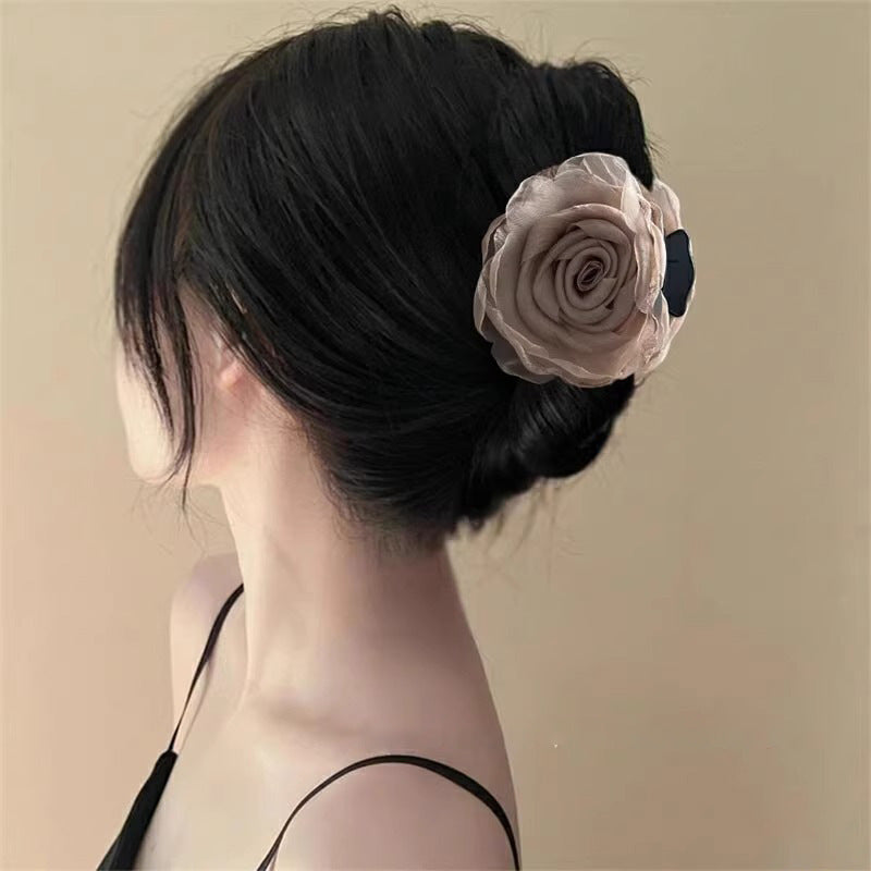 Clip de cheveux rose vert foncé élégant et haut de gamme