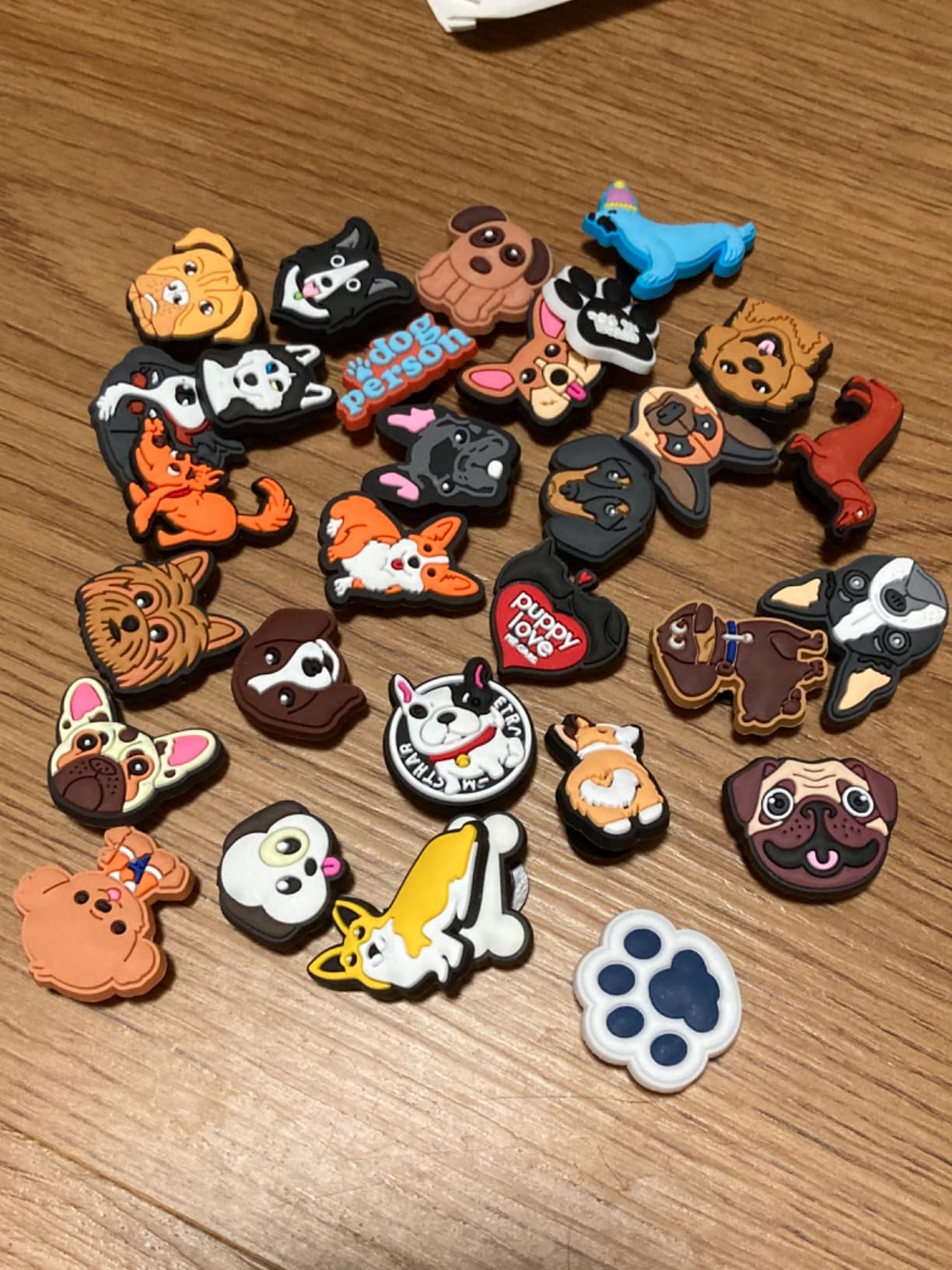 25pcs Cartoon Animal Dog série Chaussures Trou
