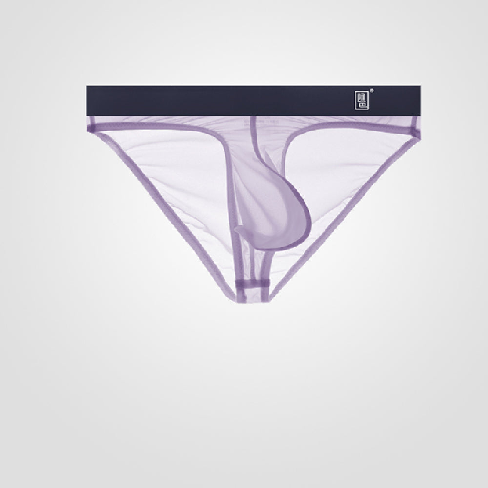 Sous-vêtements pour hommes Slips transparent en soie de glace Sexy Full transparent Trendy Personnalité masculine