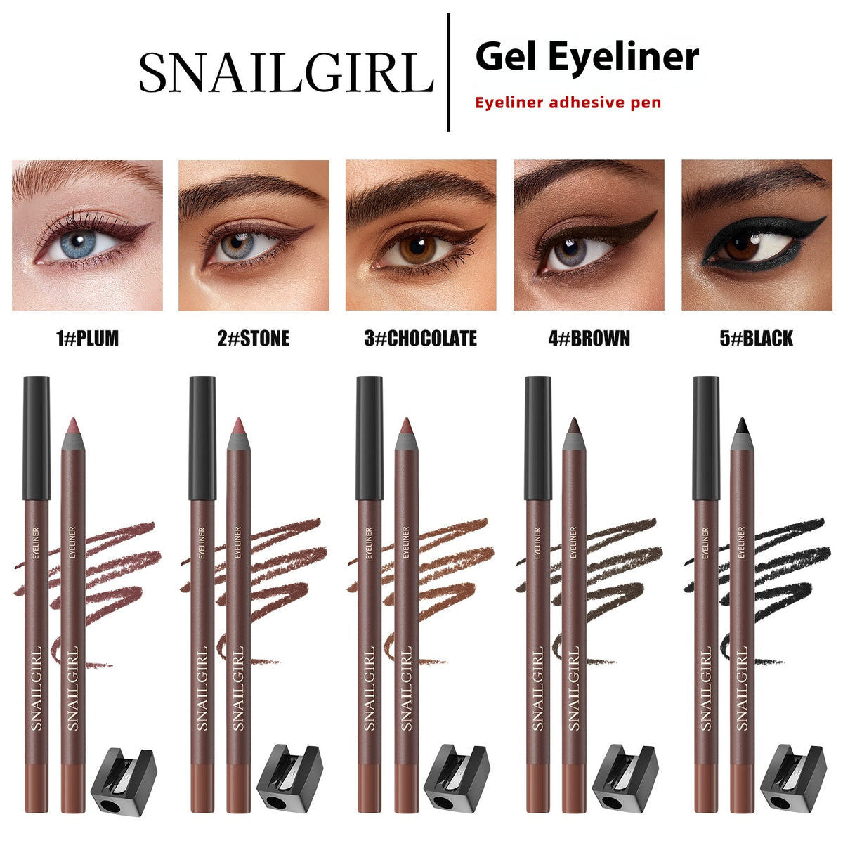 Couleur Eyeliner Imperméable Eyeliner Pas Smudger Chipping lisse