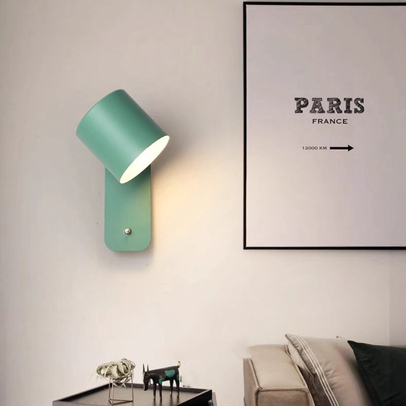 Chambre Bedside Macaron LED simple lampe murale