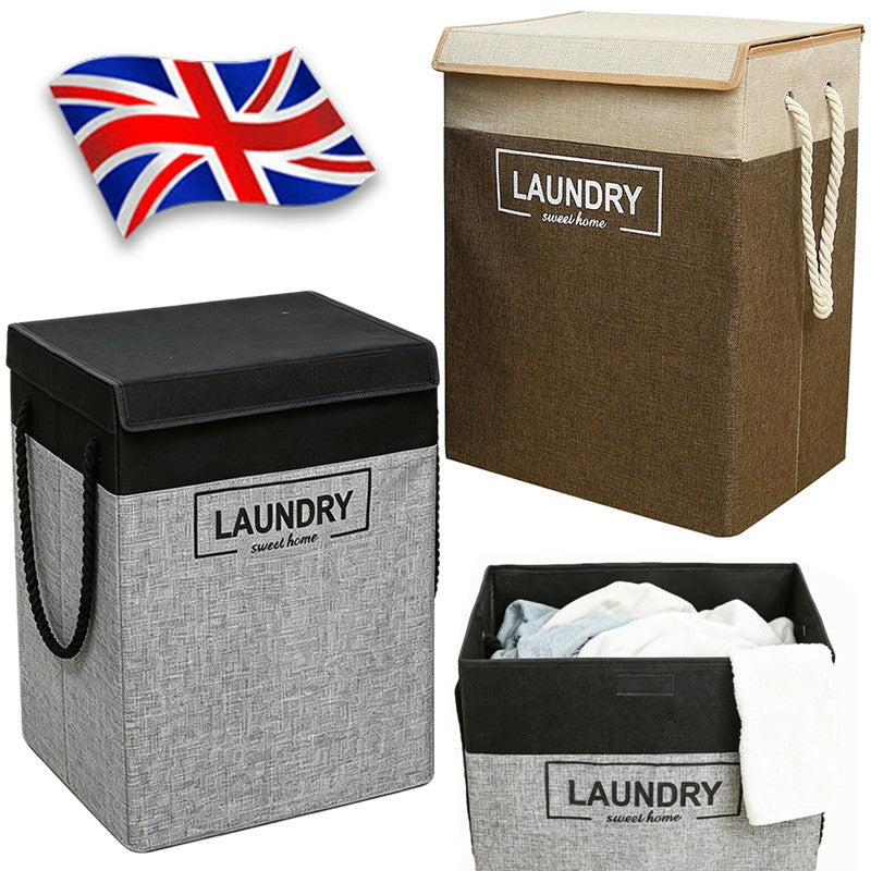 Panier de blanchisserie Laver les vêtements de rangement pliant sac sac Hamper avec couvercle