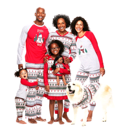 Pyjama de service à la maison à deux pièces pour l'impression de costume parent-enfant de Noël