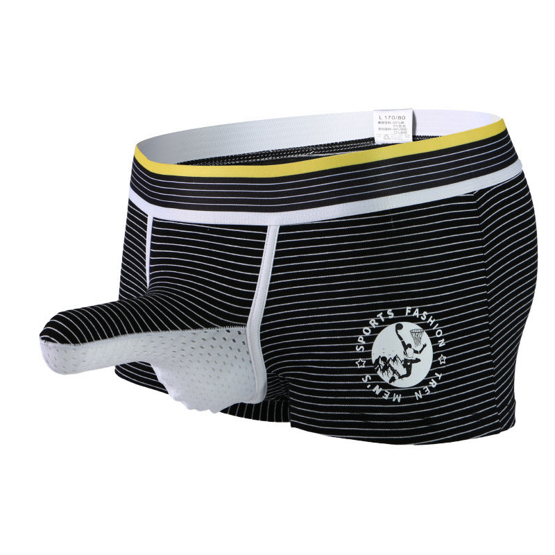 Fashion Striped Bullet Separation Boxer Short Hommes