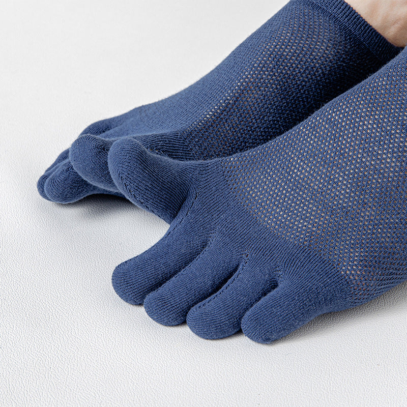 Men's mince Mesh Respirant Cinq doigts Chaussettes invisibles