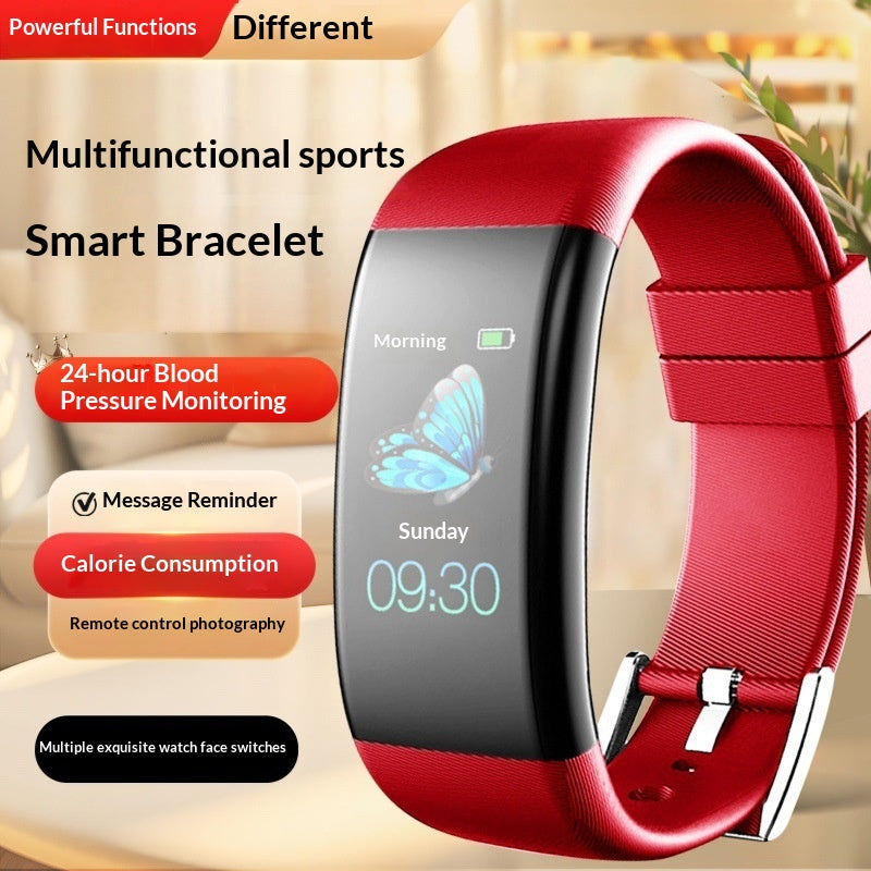 Smart Multifonctionnel Fitness Pedomètre réveil montre Bluetooth