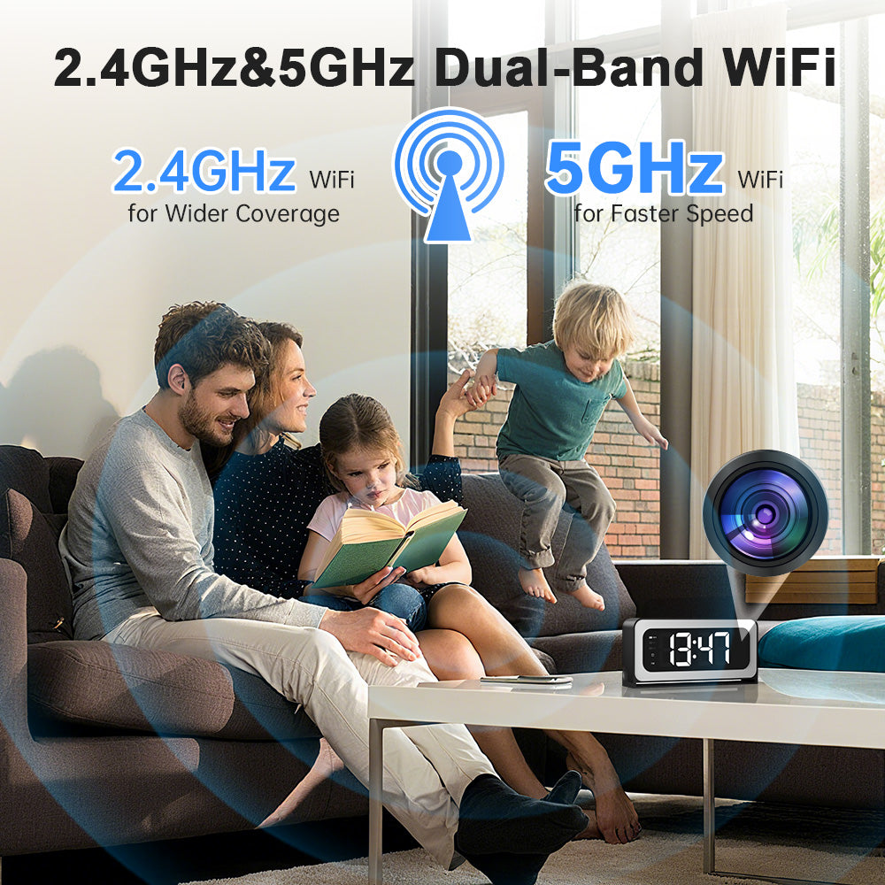 3MP noir couleur sans fil Wifi réveil caméra enregistrement vidéo