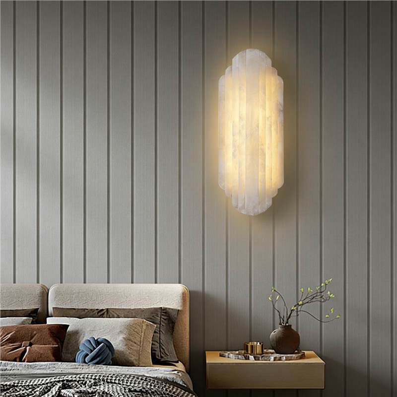 Lampe murale moderne minimaliste en marbre naturel