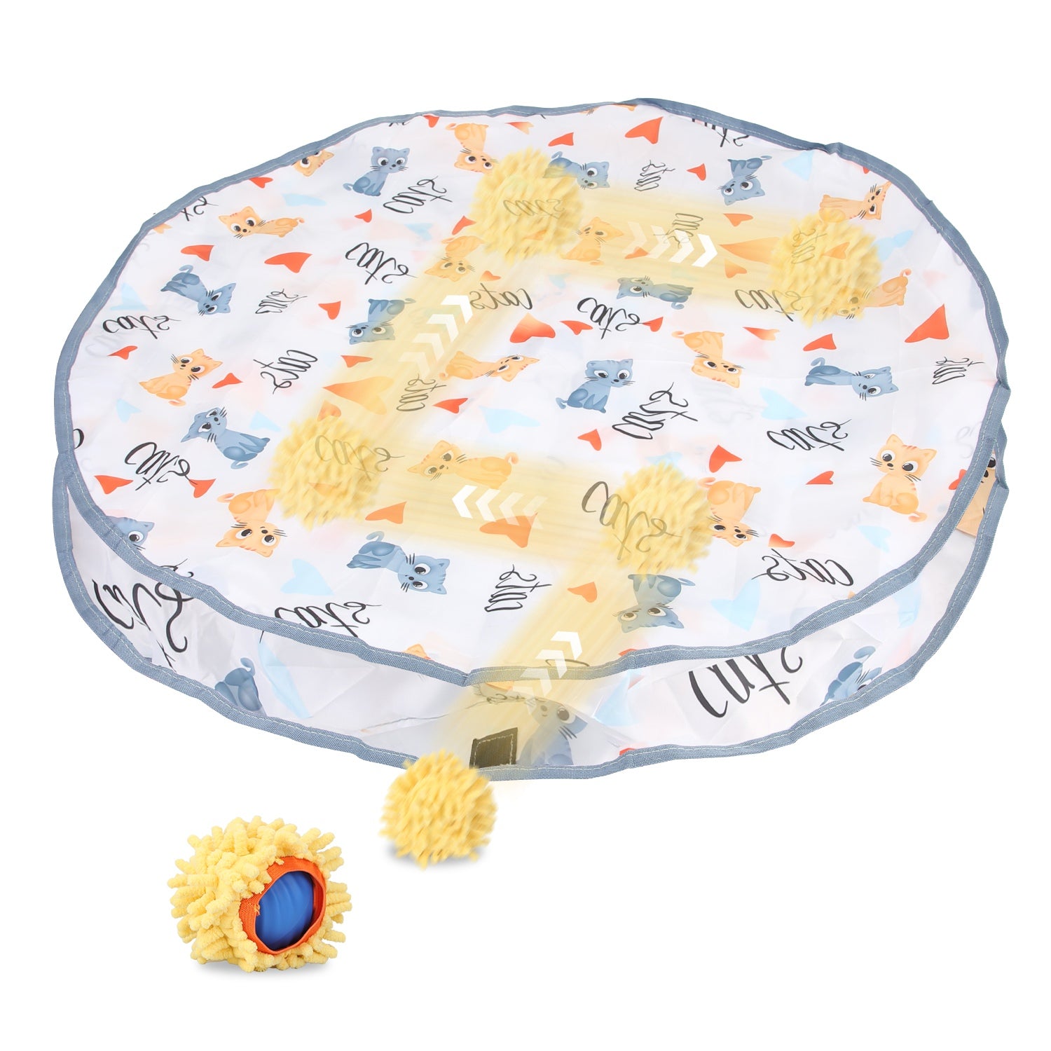 Jouets de chat 1Pc Ball rapide Rolling dans la poche Rechargeable Motion activé Jouets de chat interactifs