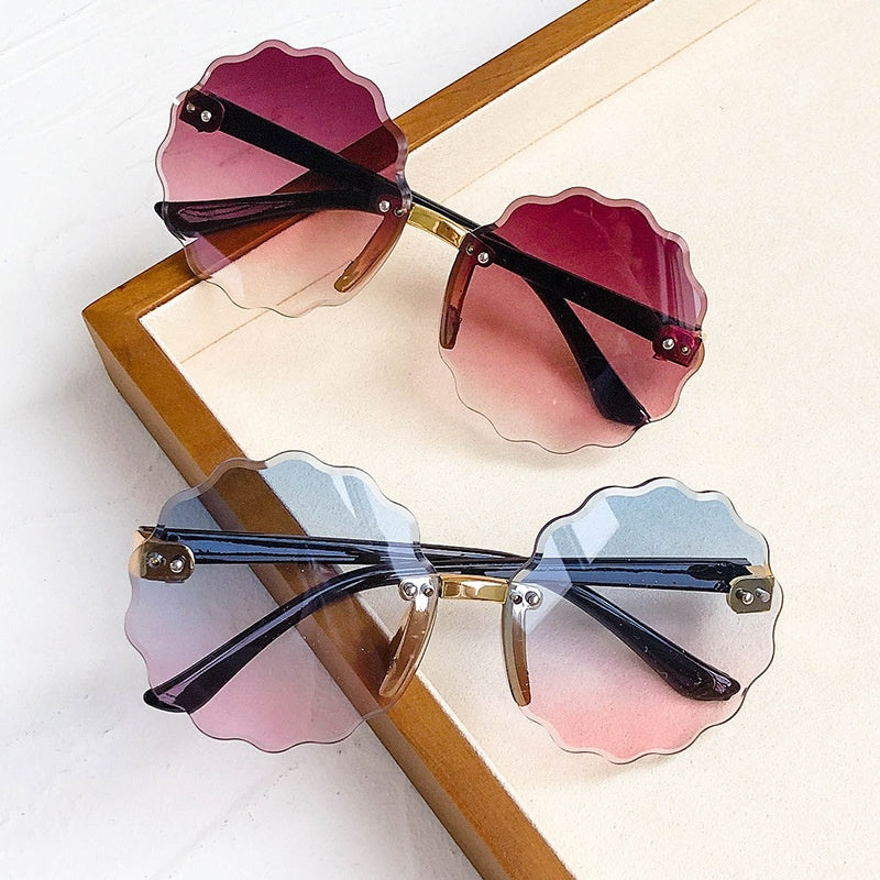 Lunettes de soleil rondes pour enfants sans cadre