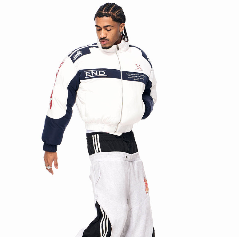Veste de protection matelassée pour hommes avec un design imprimé