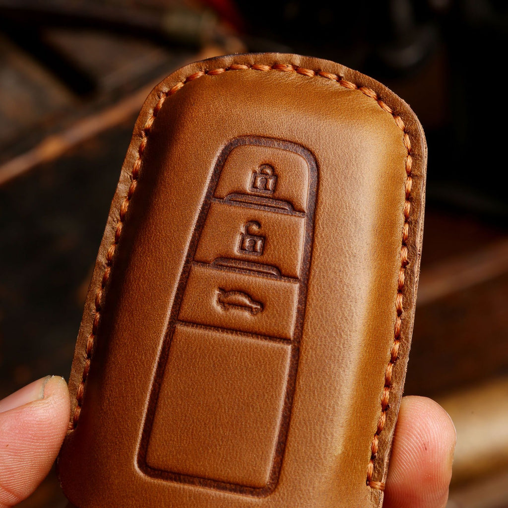 Crazy Horse Leather Car Key Case