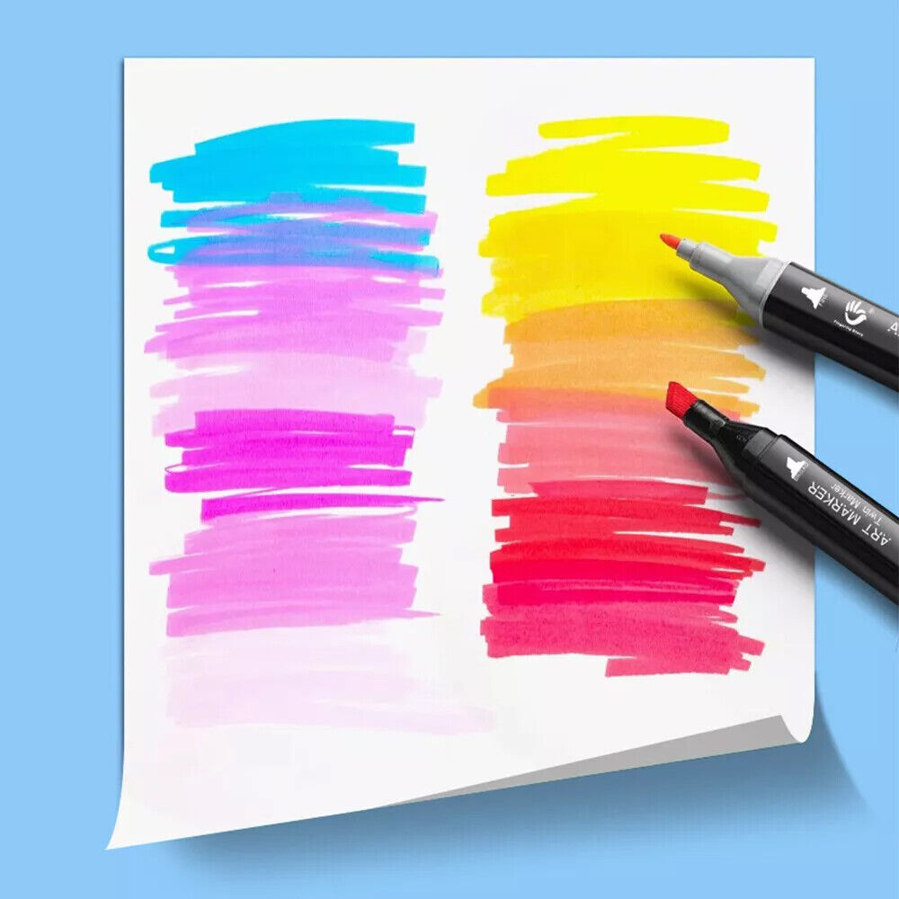 168 Couleurs Dual Tip Marqueurs d'Art Stylos de Couleur Dessin Aquarelle Enfants & Un Cadeau Dult