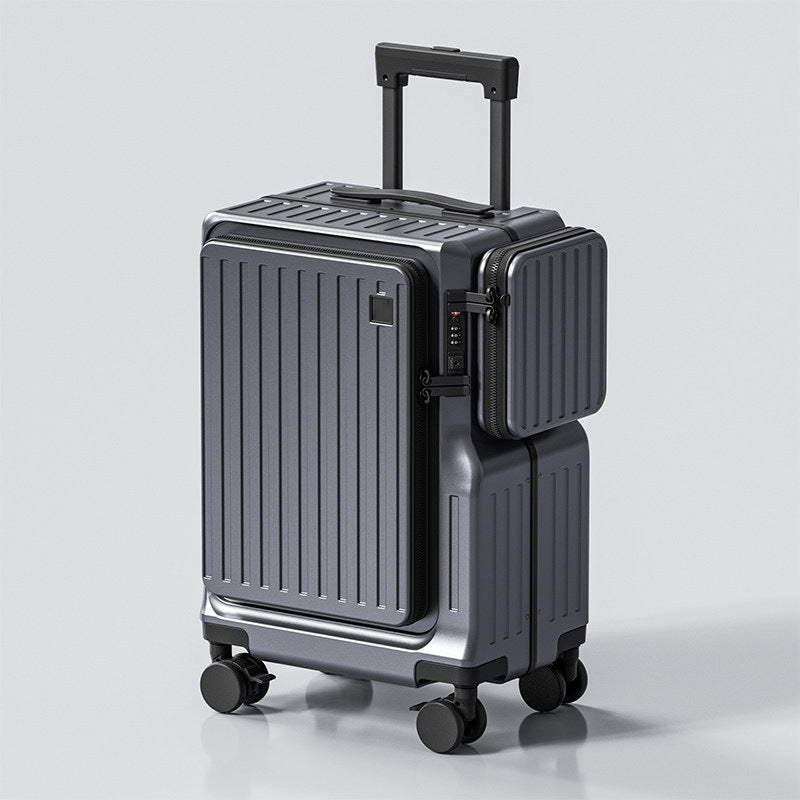 20-inch front-opening carry-on suitcase