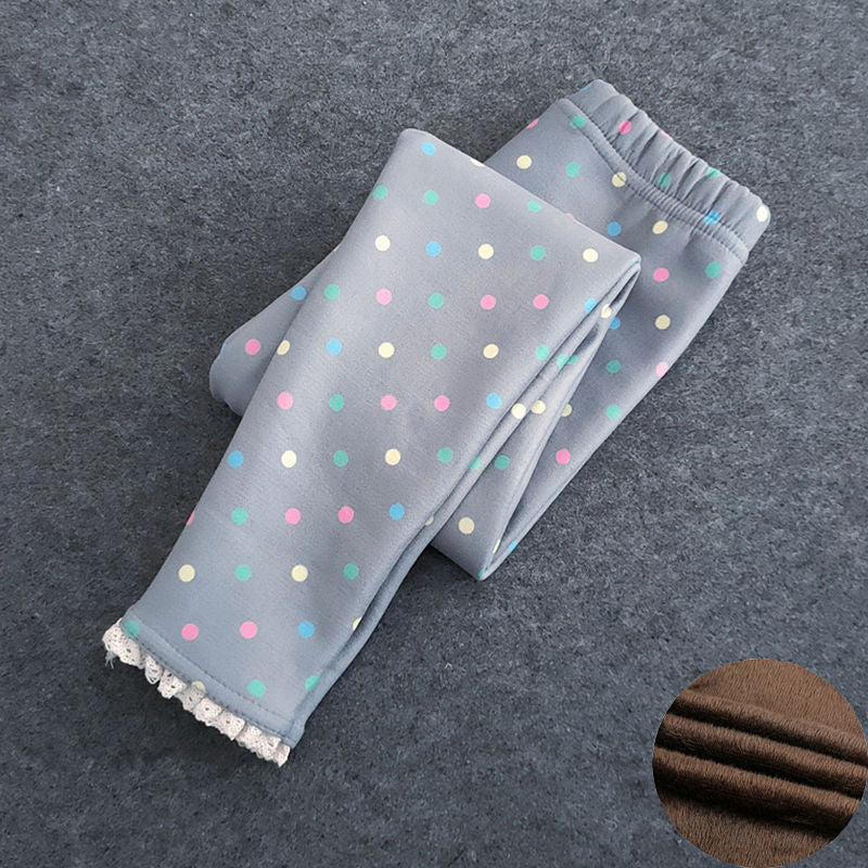 Pantalons Sweet Girls-pied de dentelle Pantalons minces