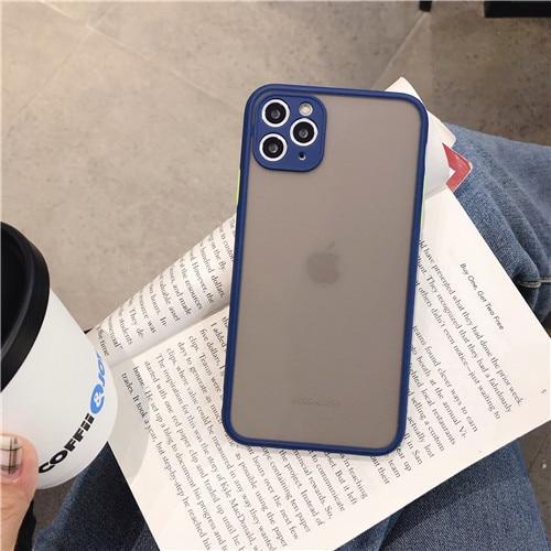 Cas de téléphone portable contrastante couleur givrée pour empêcher la chute