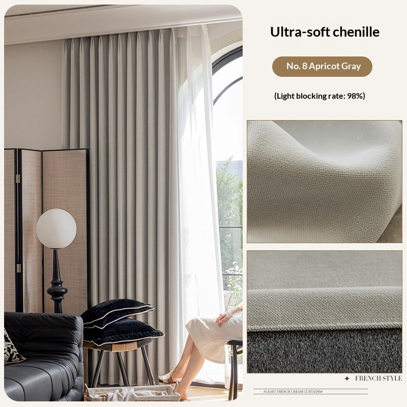 Rideaux en nylon entièrement noirté pour un look haut de gamme dans la chambre