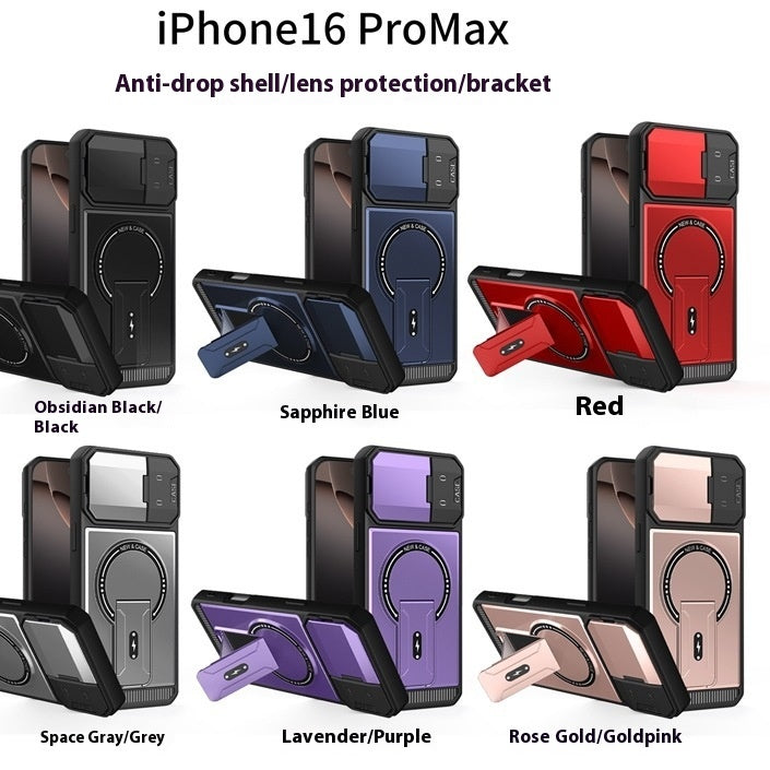 Armor Magnetic Bracket All-inclusive Lens Cover Phone Case