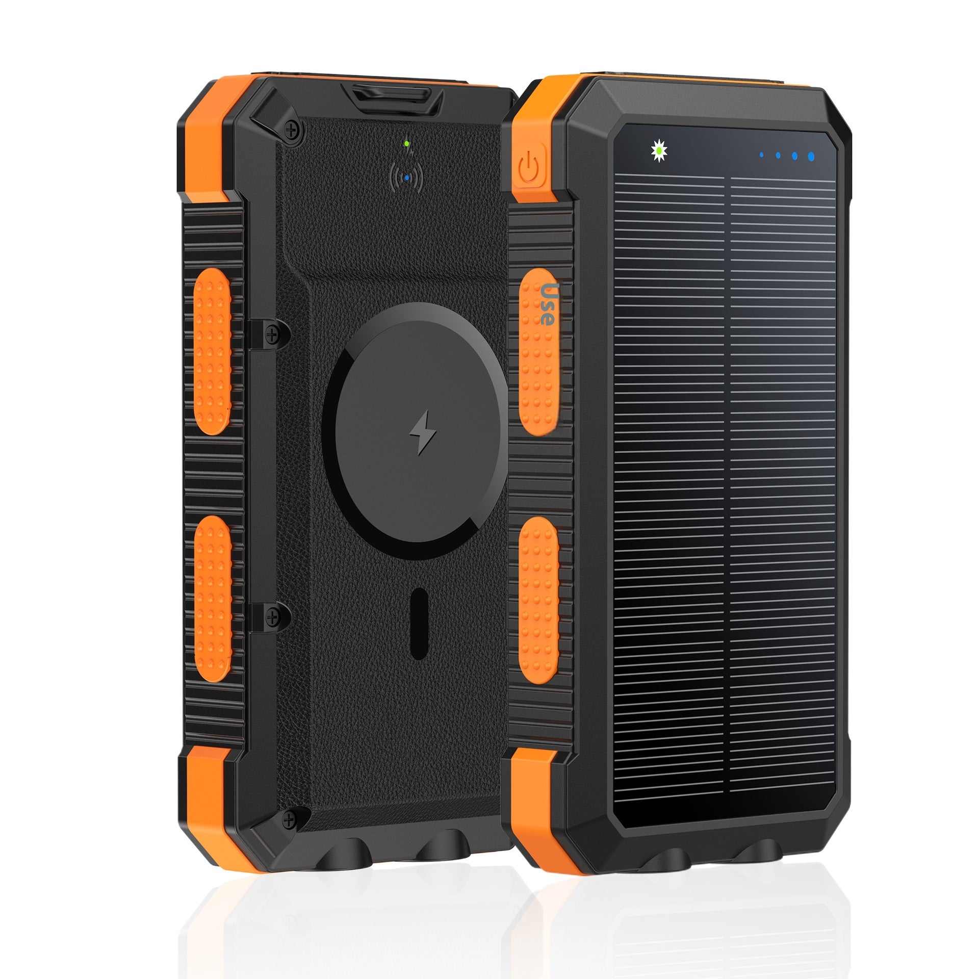 Solar Magnetic Wireless Charger Power Bank 20000 MA Éclairage extérieur étanche