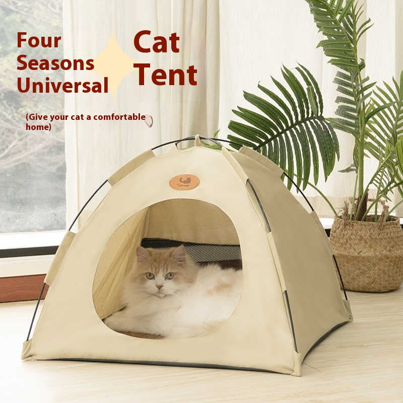 Tente de chat semi-fermée et lavable à usage général