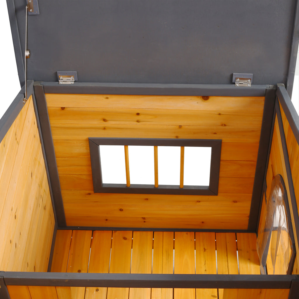 Grande maison de chien en bois extérieur Double XL Kennel de chien avec plancher élevé et porche